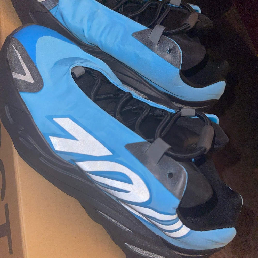Yeezy boost 700 , size 6.5 in men run small, bright blue, men sneakers